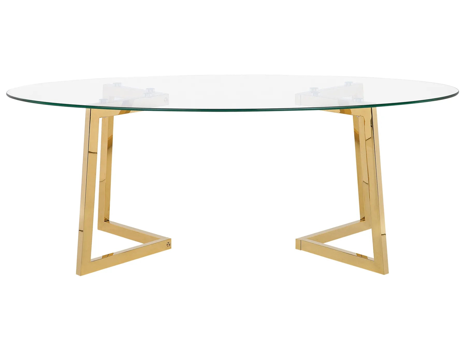 Coffee Table FRESNO Glass Gold