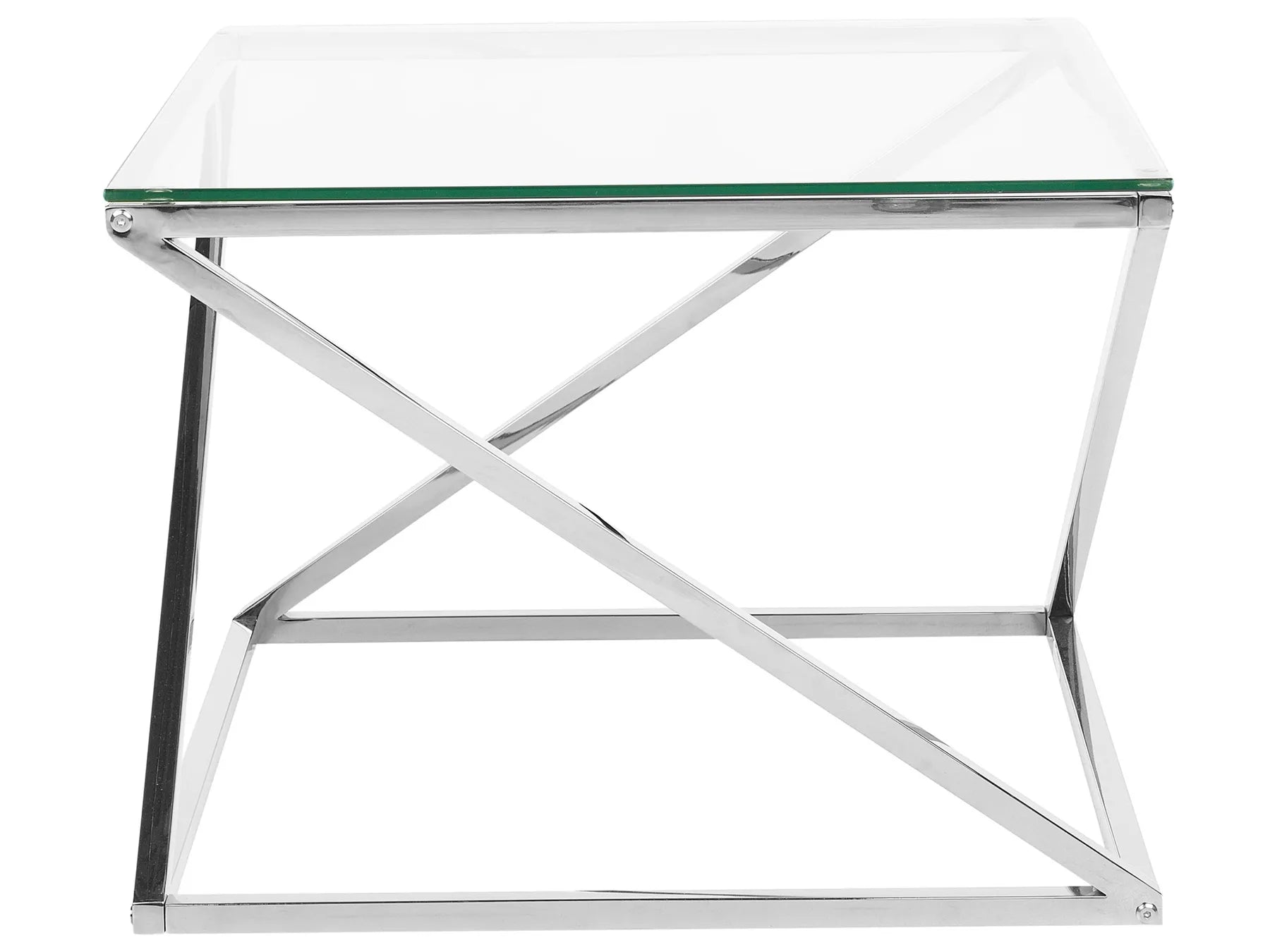 Coffee Table BEVERLY Glass Silver