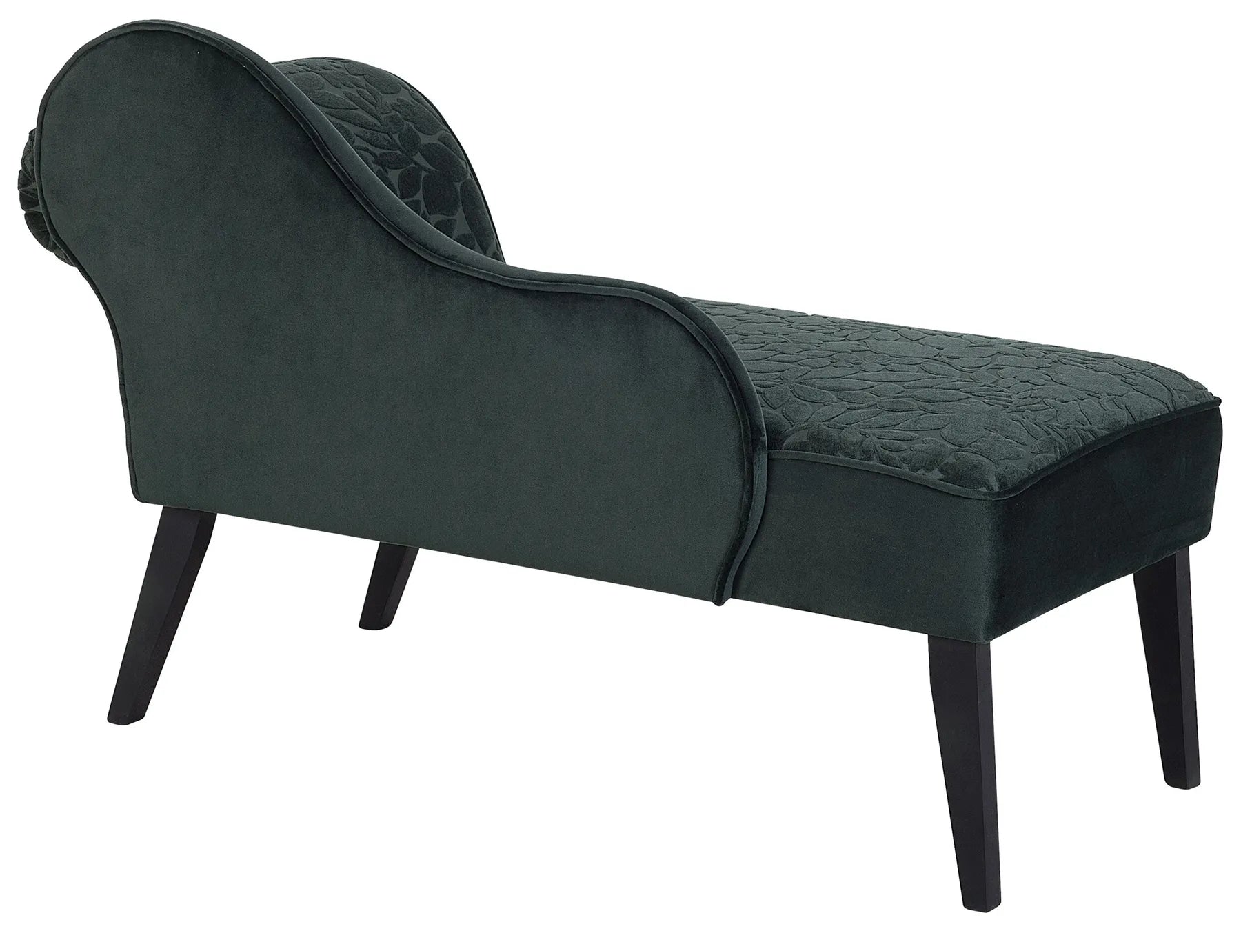Right-Hand Chaise Lounge BIARRITZ Velvet Dark Green
