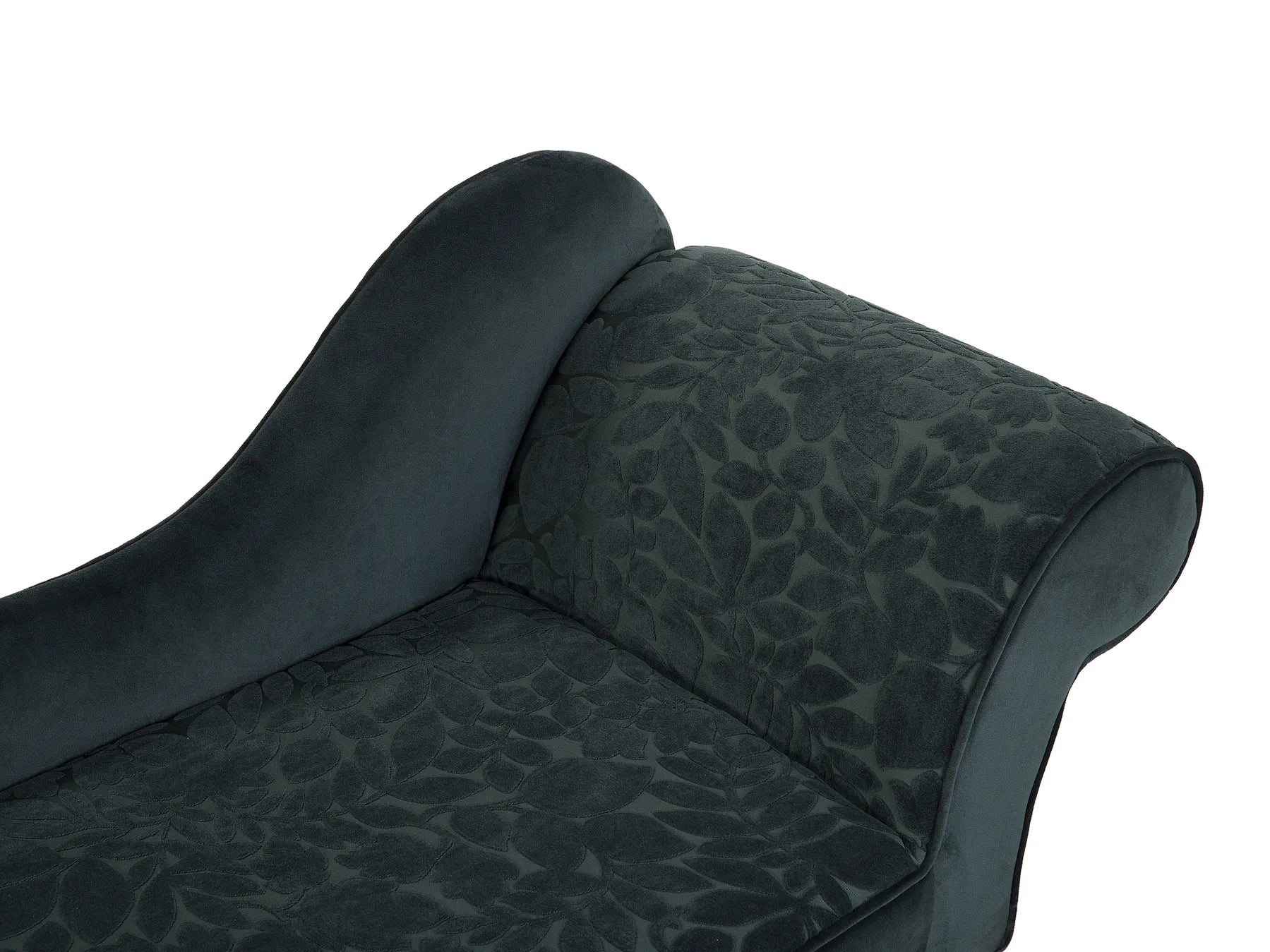 Right-Hand Chaise Lounge BIARRITZ Velvet Dark Green