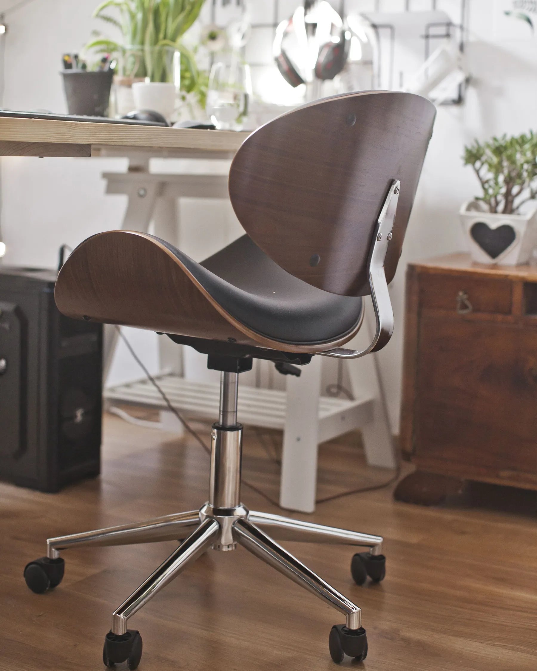 Desk Chair ROTTERDAM Faux Leather Black