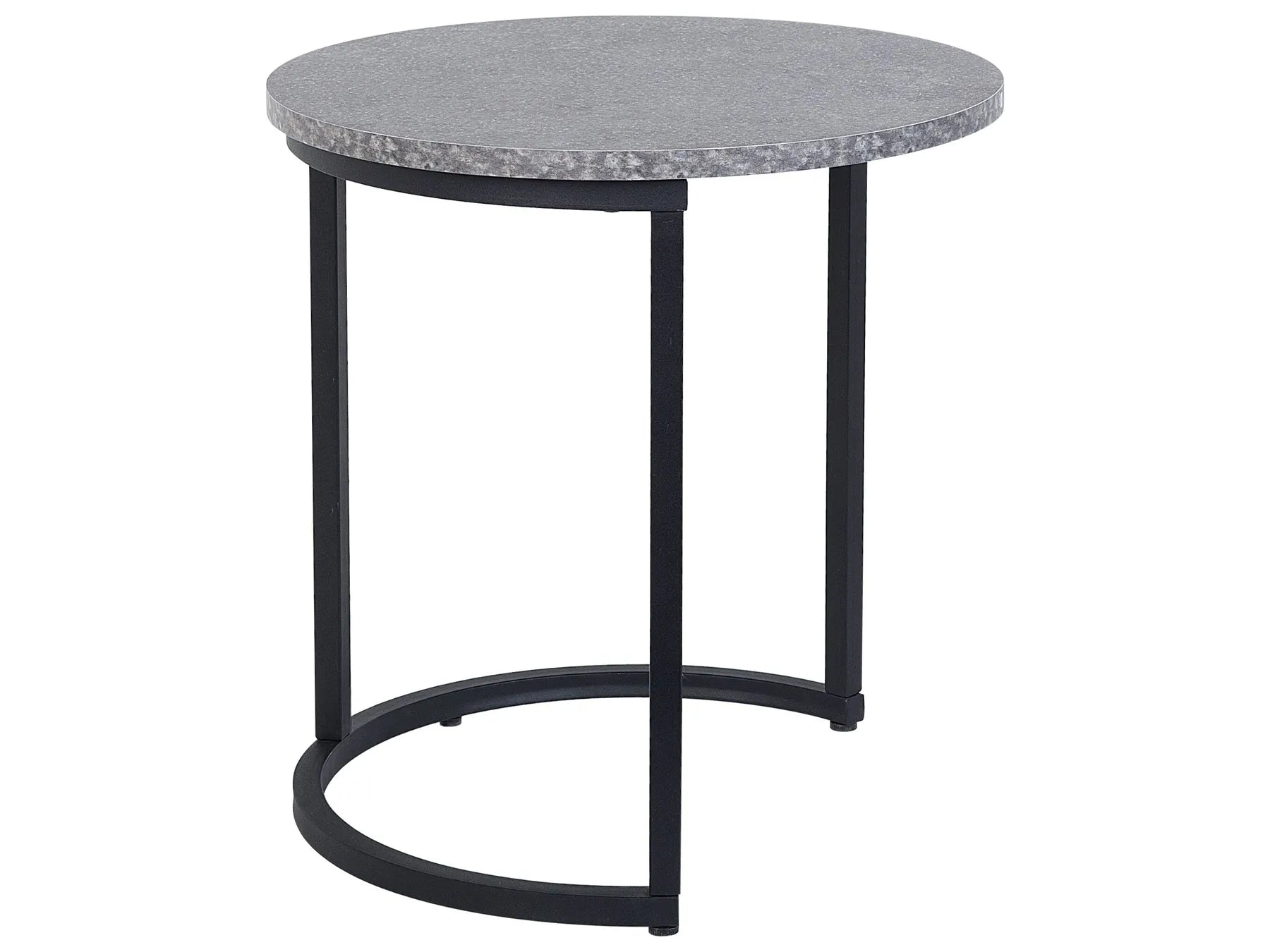 Set of 2 Side Tables DIXIE Grey Concrete Effect