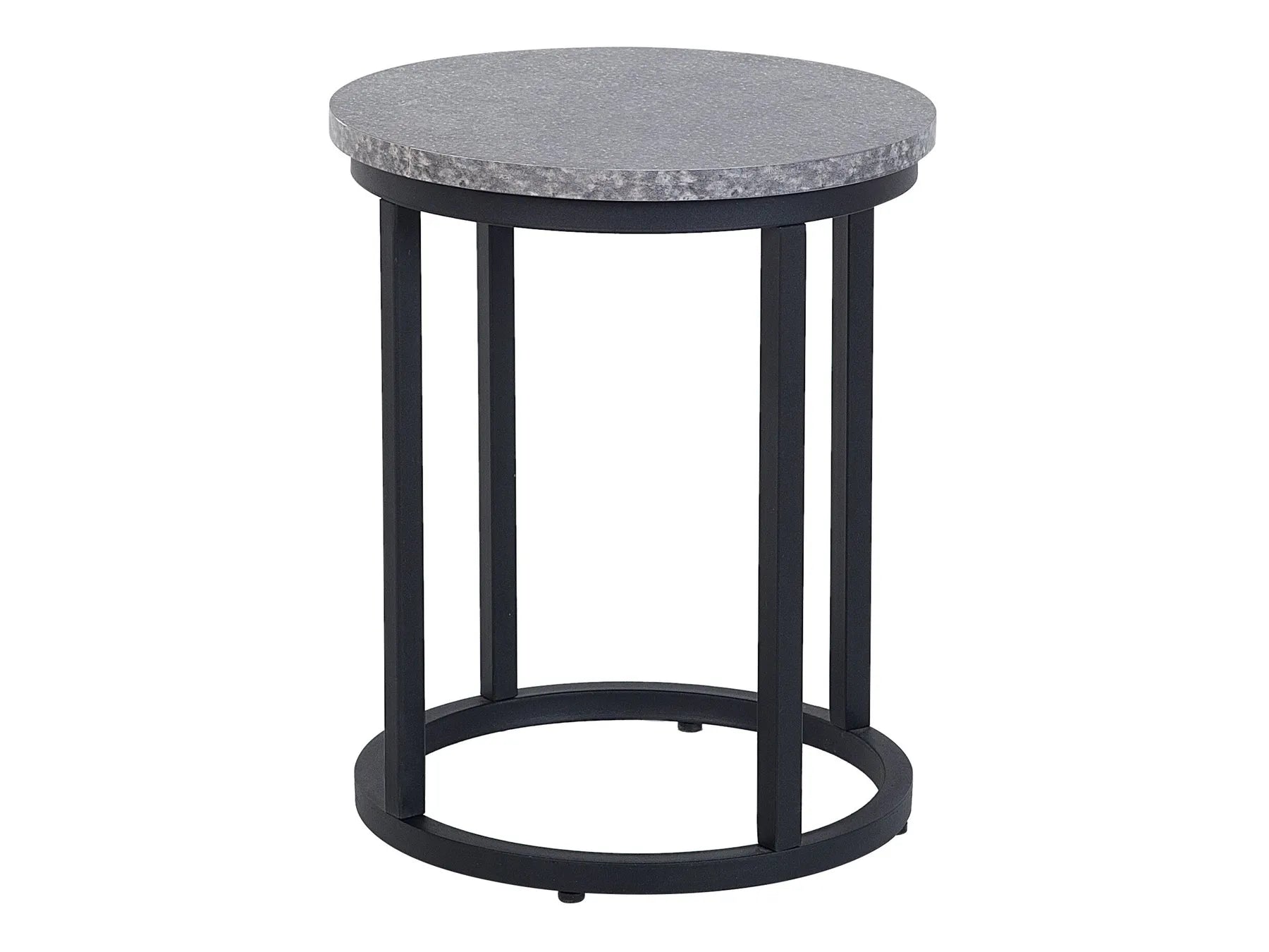 Set of 2 Side Tables DIXIE Grey Concrete Effect
