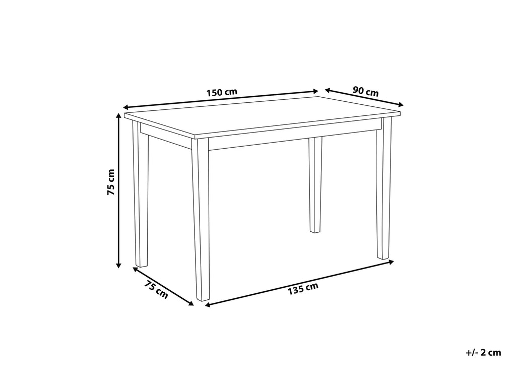 Dining Table GEORGIA Black 150 cm 90 cm Wood