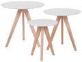 Set of 3 Coffee Tables VEGAS White