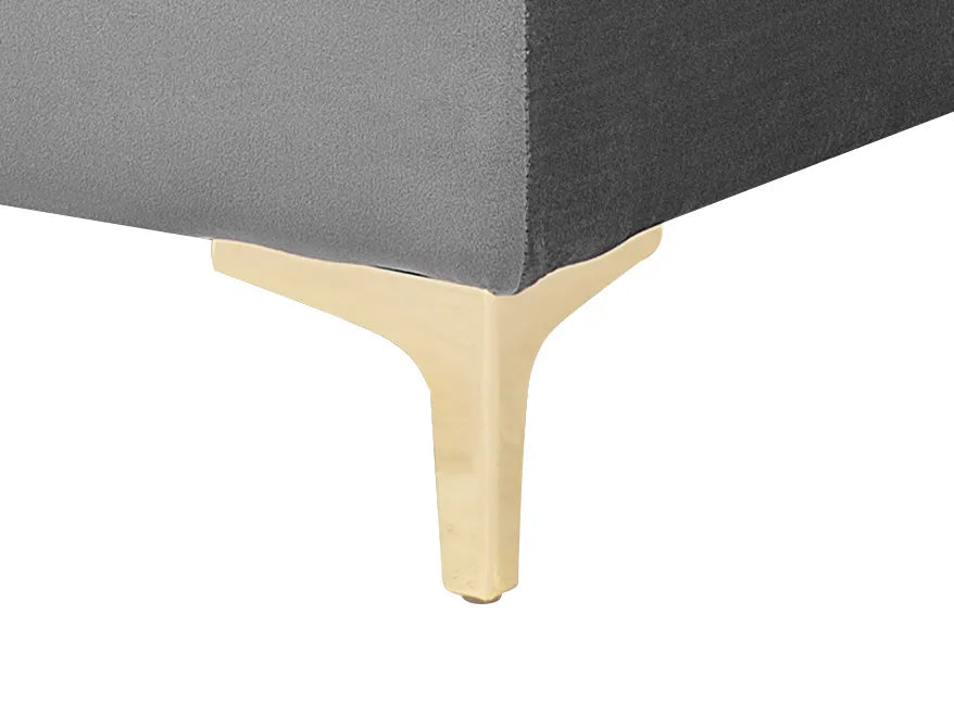 Ottoman ABERDEEN Velvet Grey