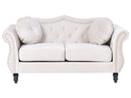Sofa 2 Seater SKIEN Velvet Light Beige
