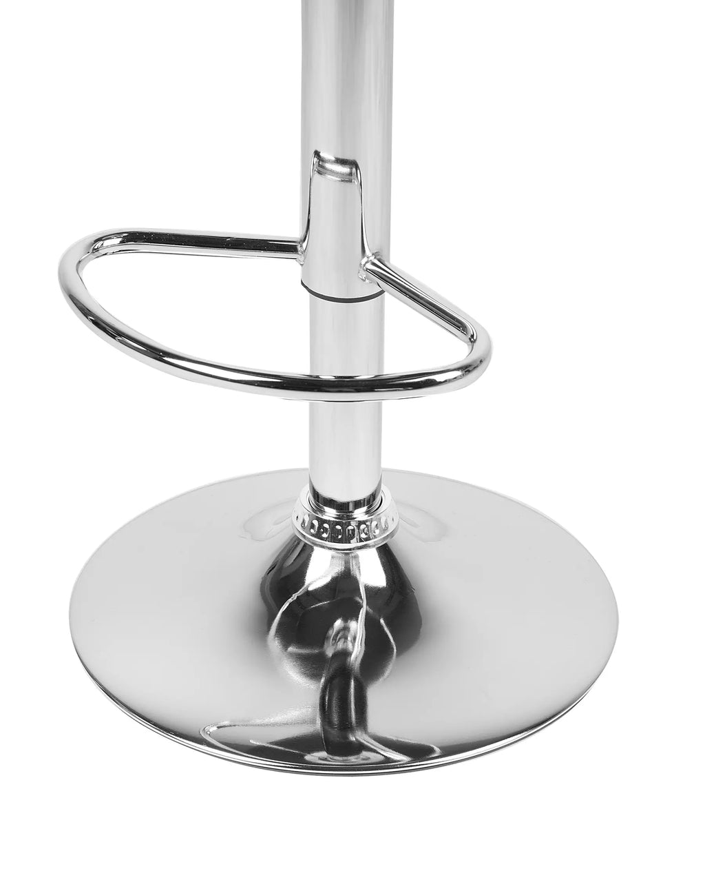 Set of 2 Bar Chairs CONWAY Faux Leather Swivel White