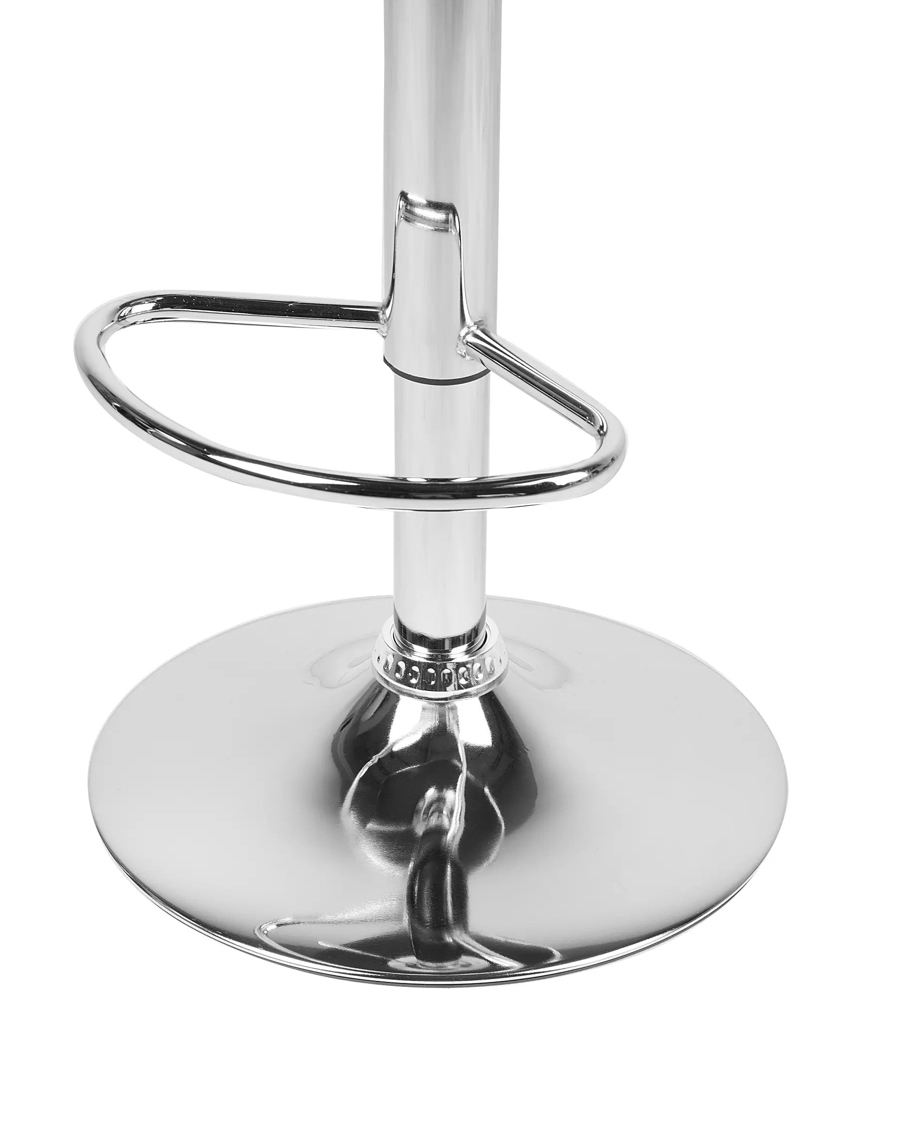 Set of 2 Bar Chairs CONWAY Faux Leather Swivel White