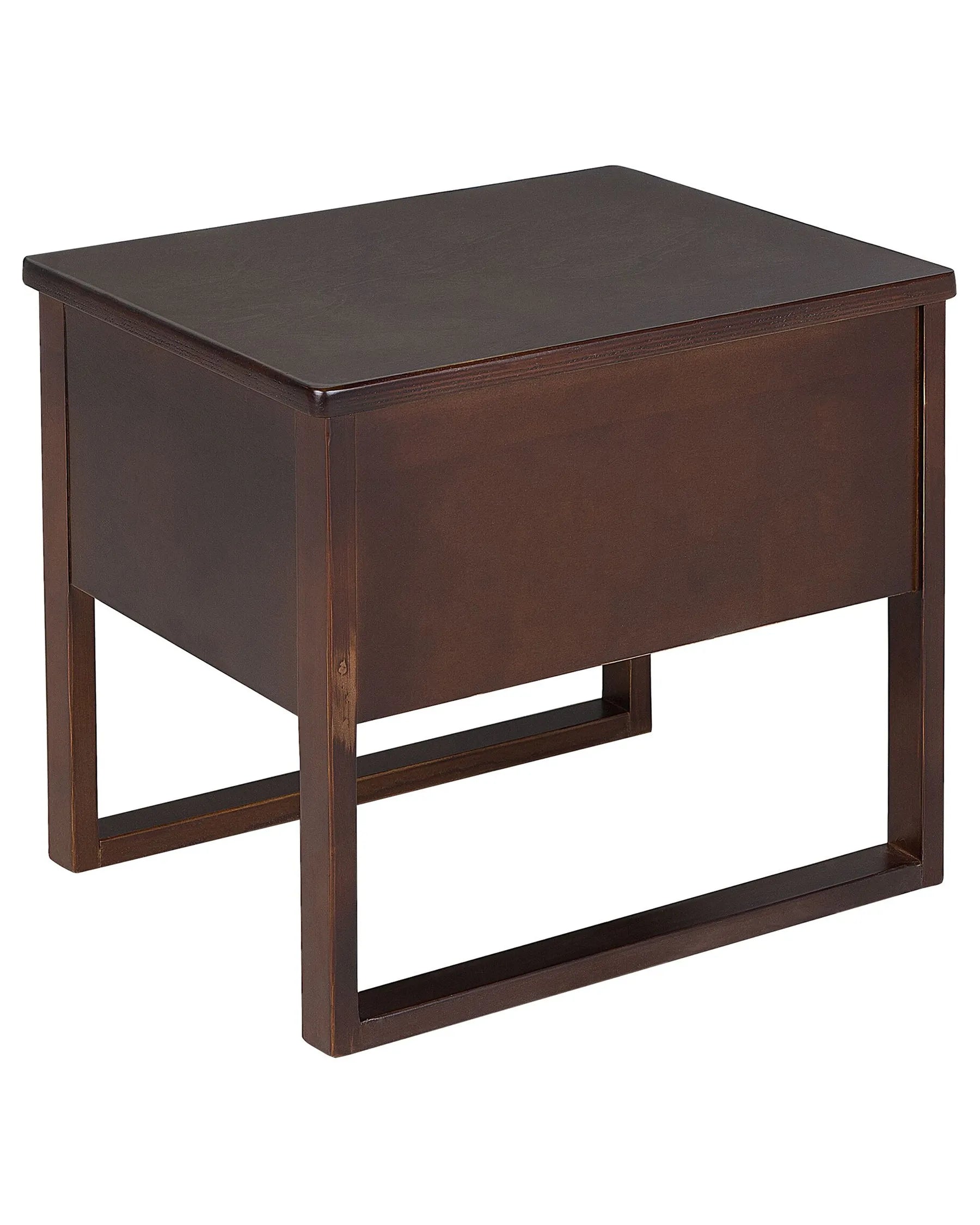 1 Drawer Bedside Table GIULIA Pine Wood Dark Brown