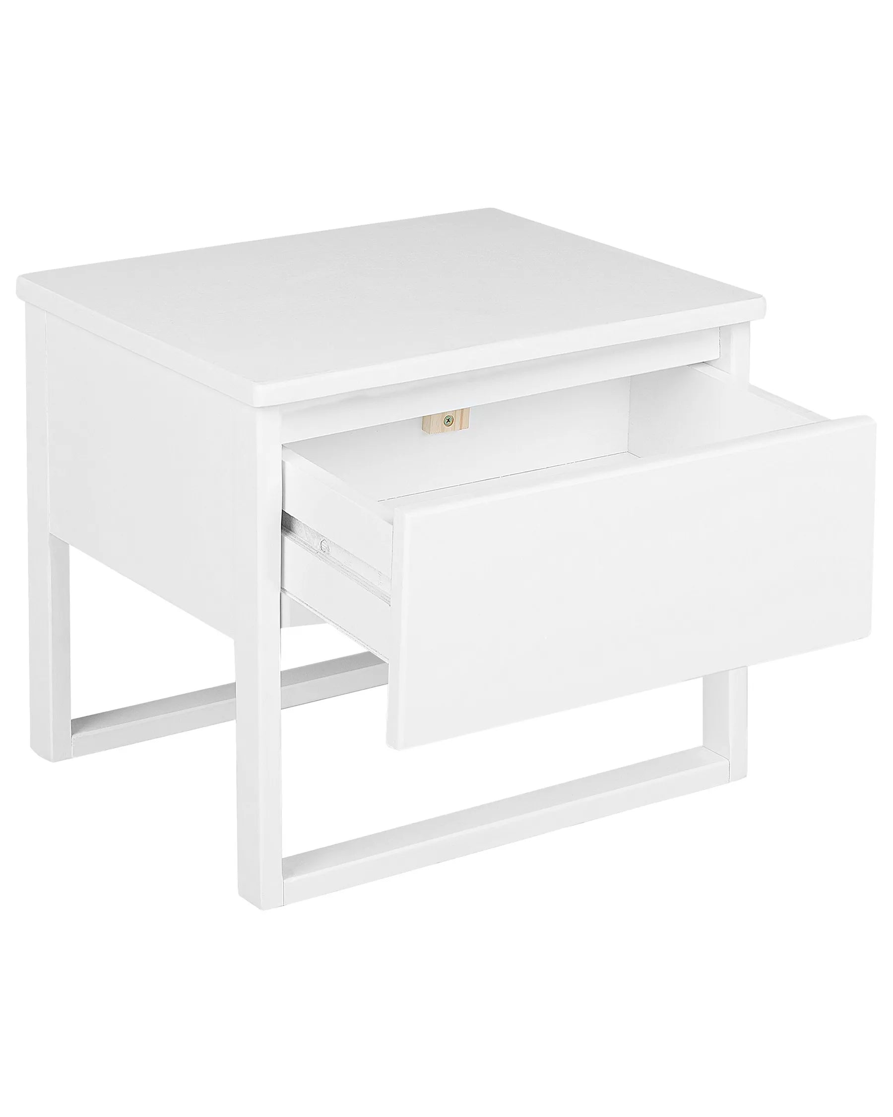 1 Drawer Bedside Table GIULIA Pine Wood White