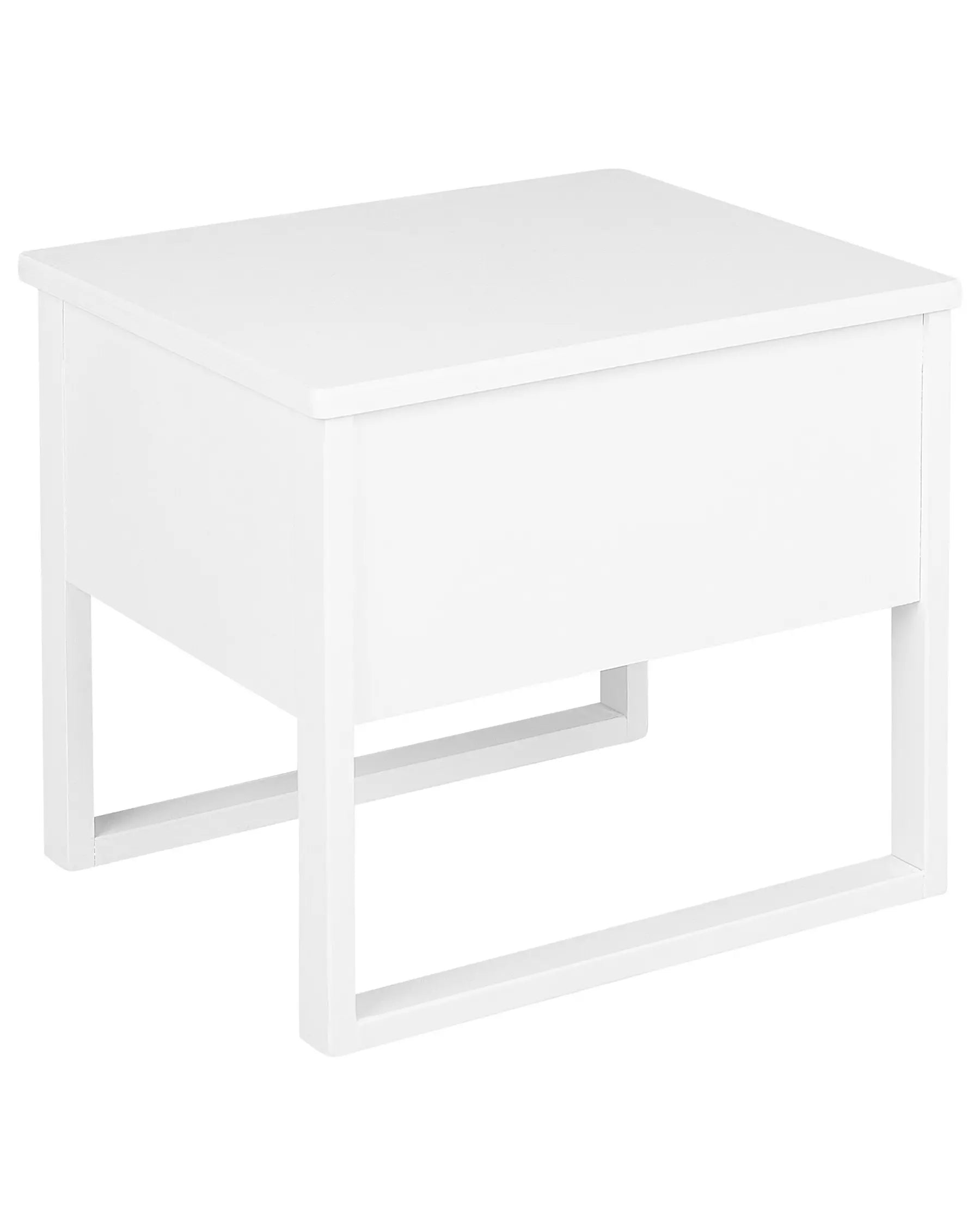 1 Drawer Bedside Table GIULIA Pine Wood White