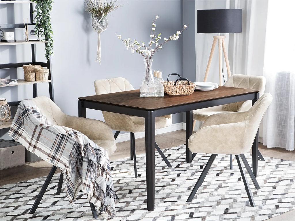 Dining Table Dark Walnut 135 cm 80 cm