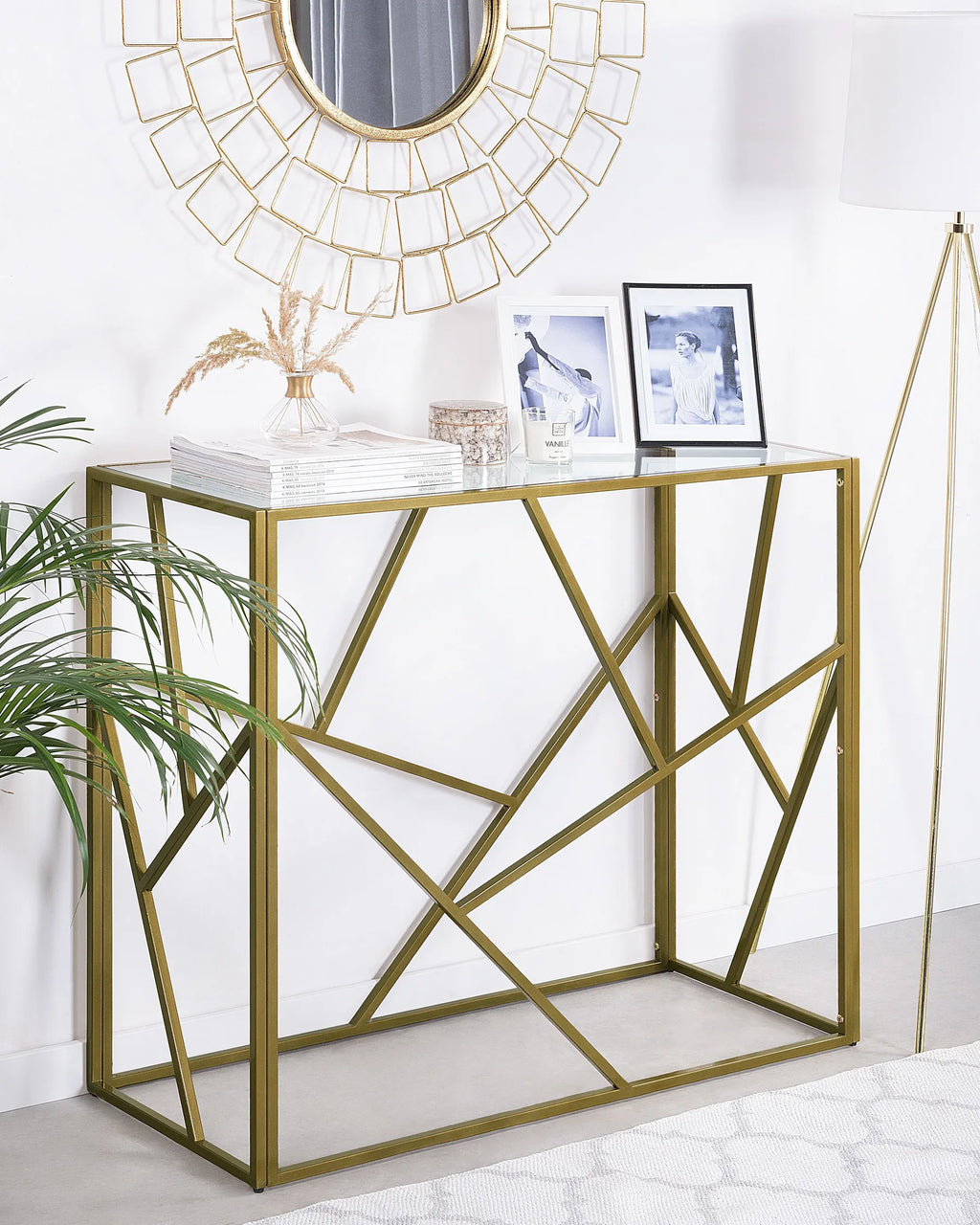 Console Table ORLAND Glass Gold