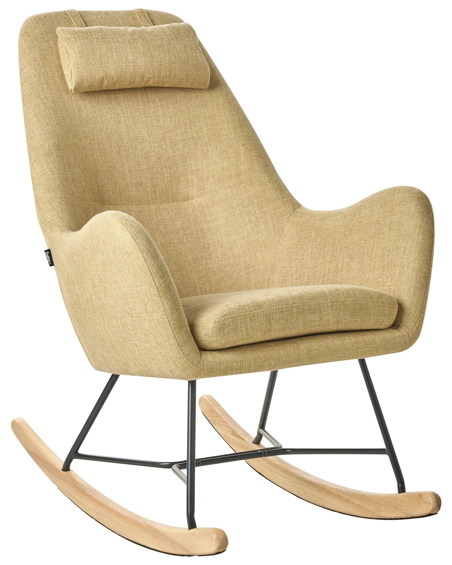 Rocking Chair ARRIE Fabric Yellow