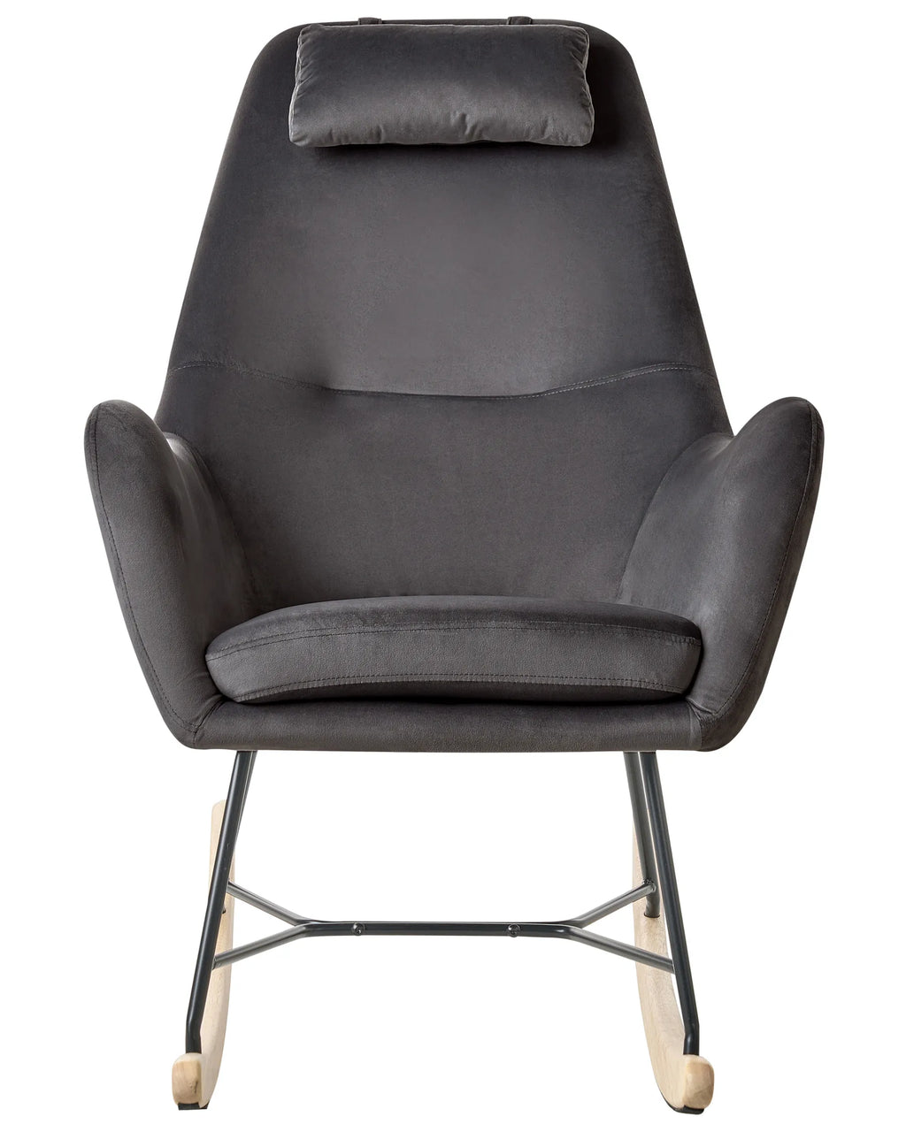 Rocking Chair ARRIE Velvet Dark Grey