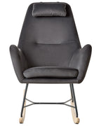 Rocking Chair ARRIE Velvet Dark Grey