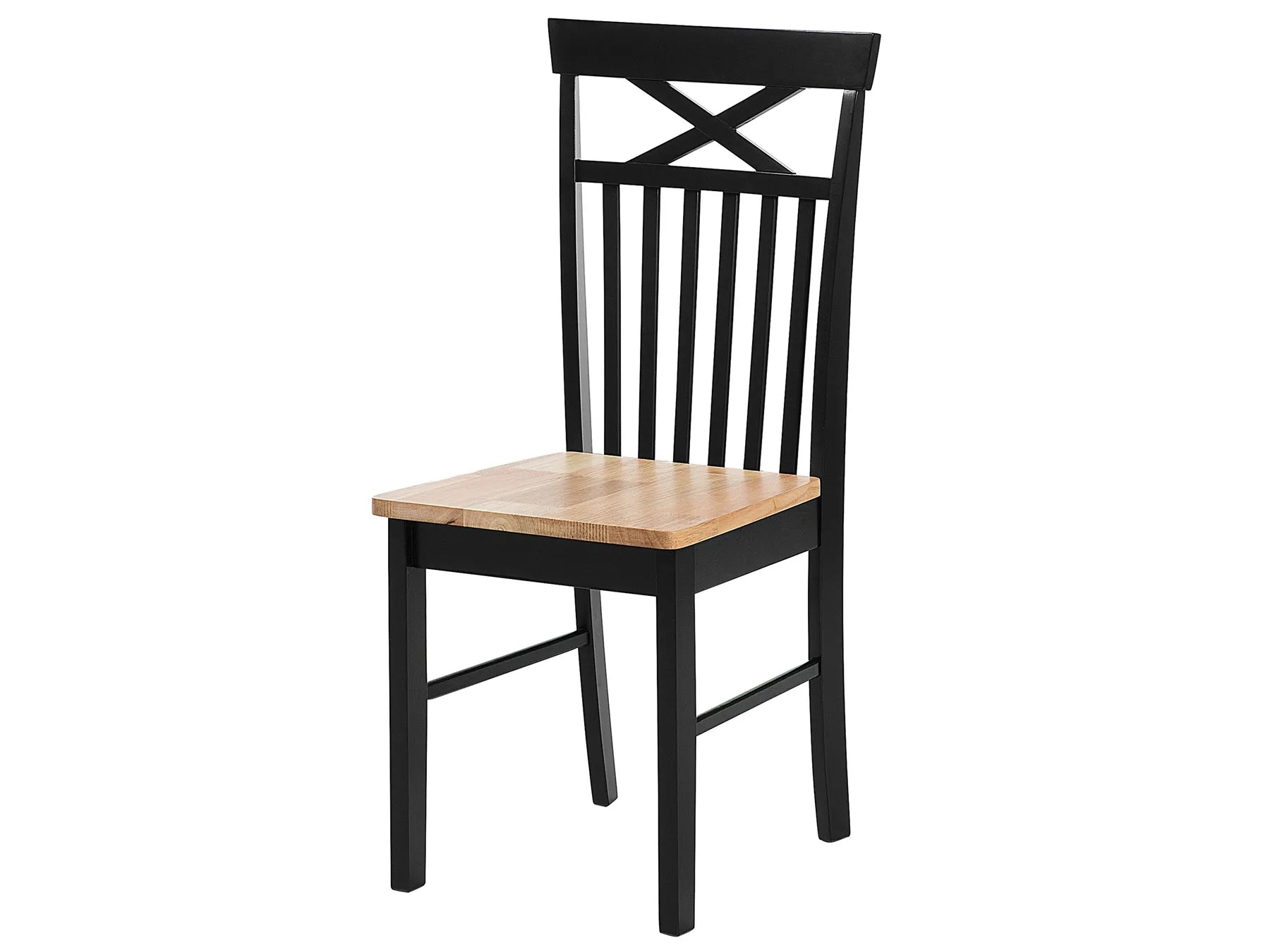 Dining Set HOUSTON Wood Brown/ Black 4 Seater