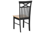 Dining Set HOUSTON Wood Brown/ Black 4 Seater