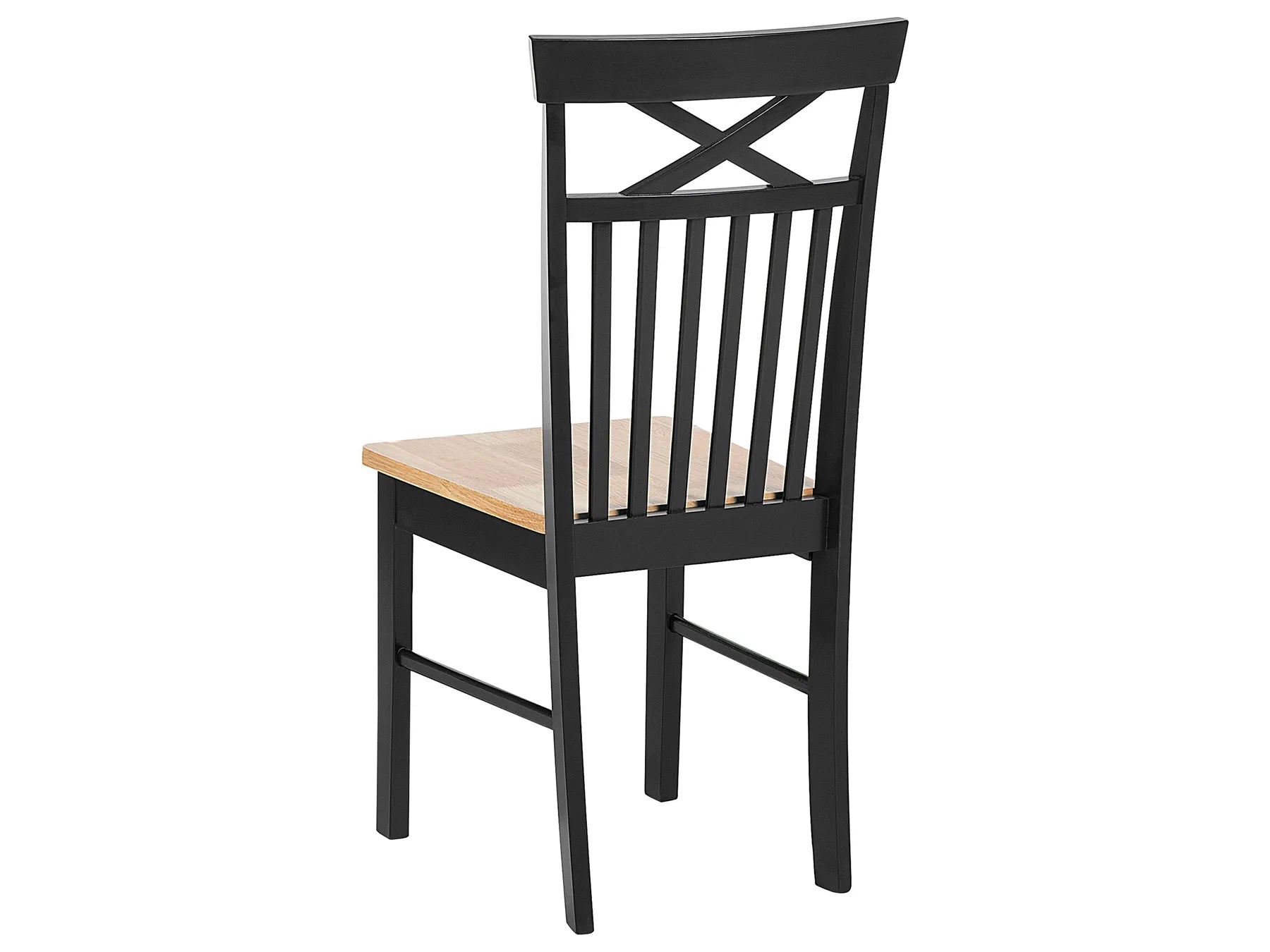 Dining Set HOUSTON Wood Brown/ Black 4 Seater
