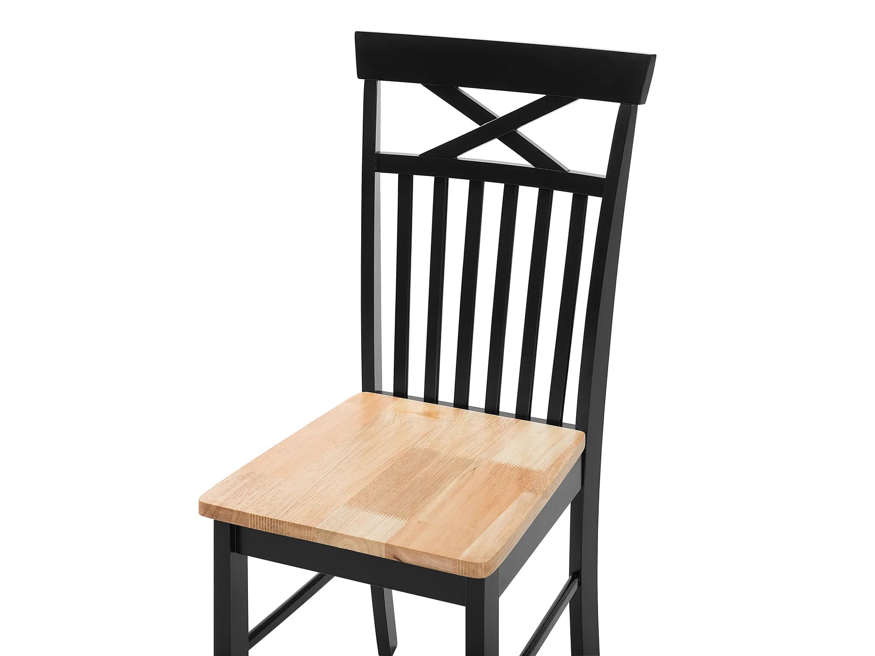 Dining Set HOUSTON Wood Brown/ Black 4 Seater