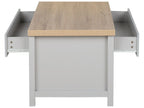 Coffee Table CLIO Light Grey with Storage