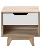 1 Drawer Bedside Table SPENCER White