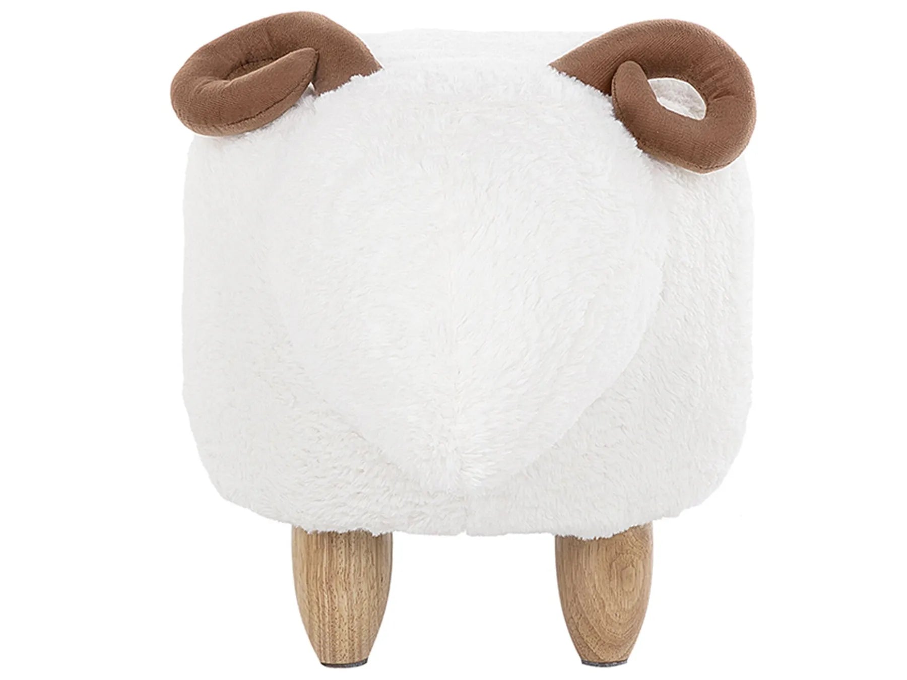 Animal Stool LAMB Fabric White