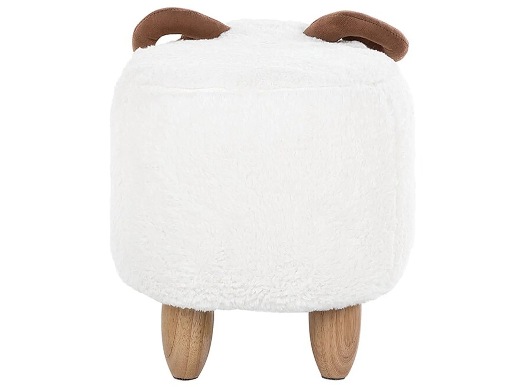 Animal Stool LAMB Fabric White