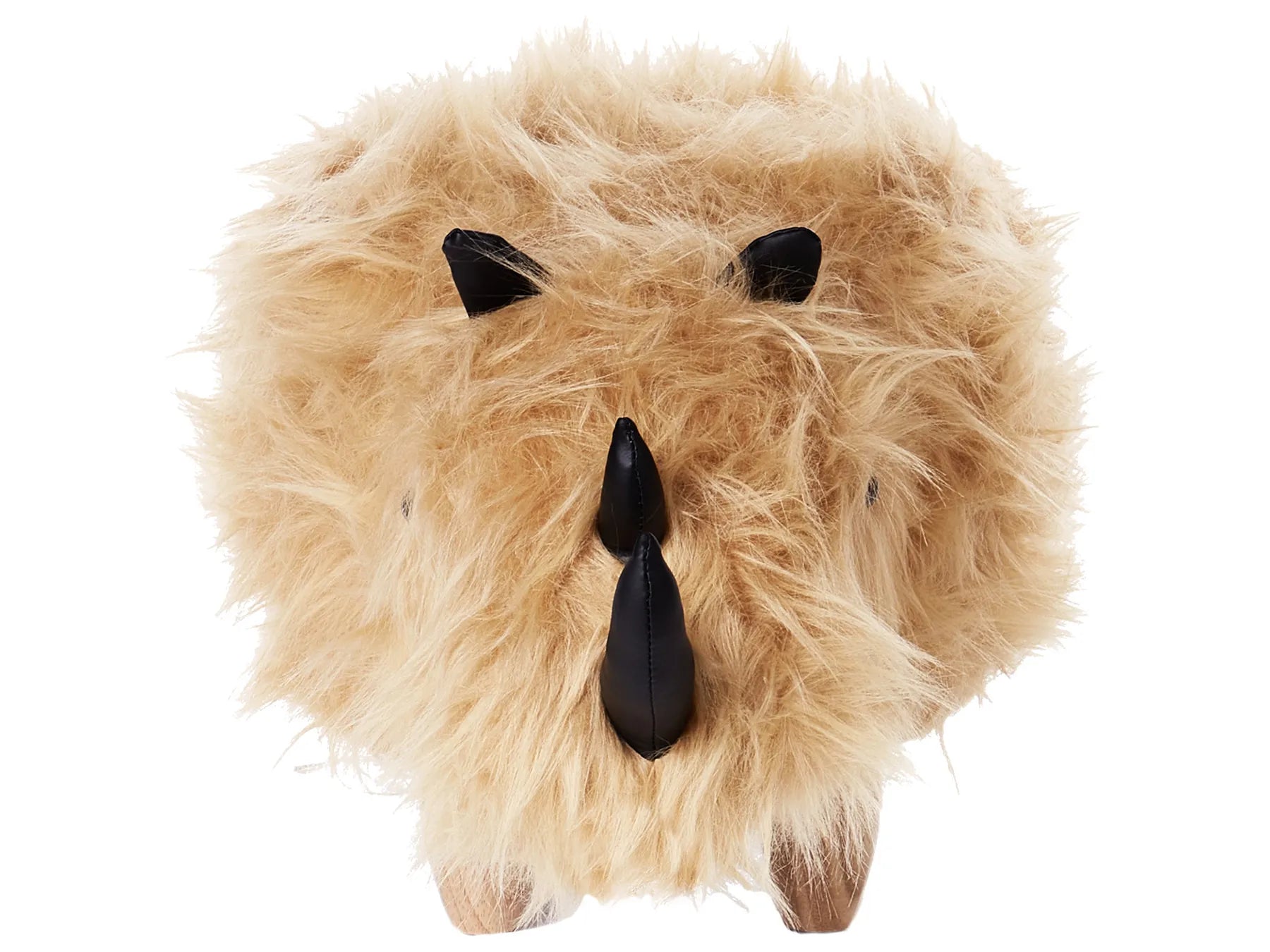 Animal Stool WOOLLY Faux Fur Sand Beige