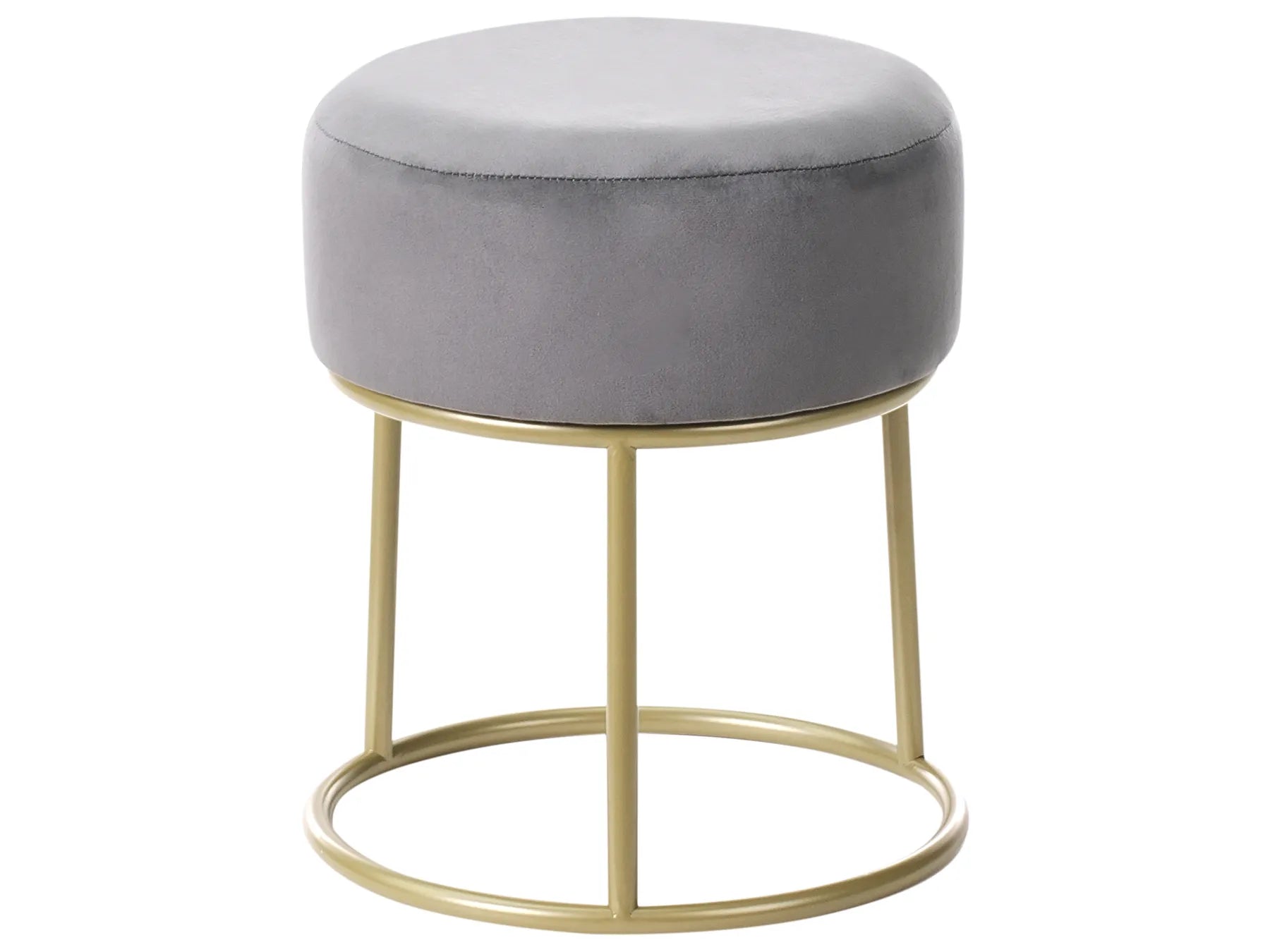 Footstool DELCO Velvet Grey