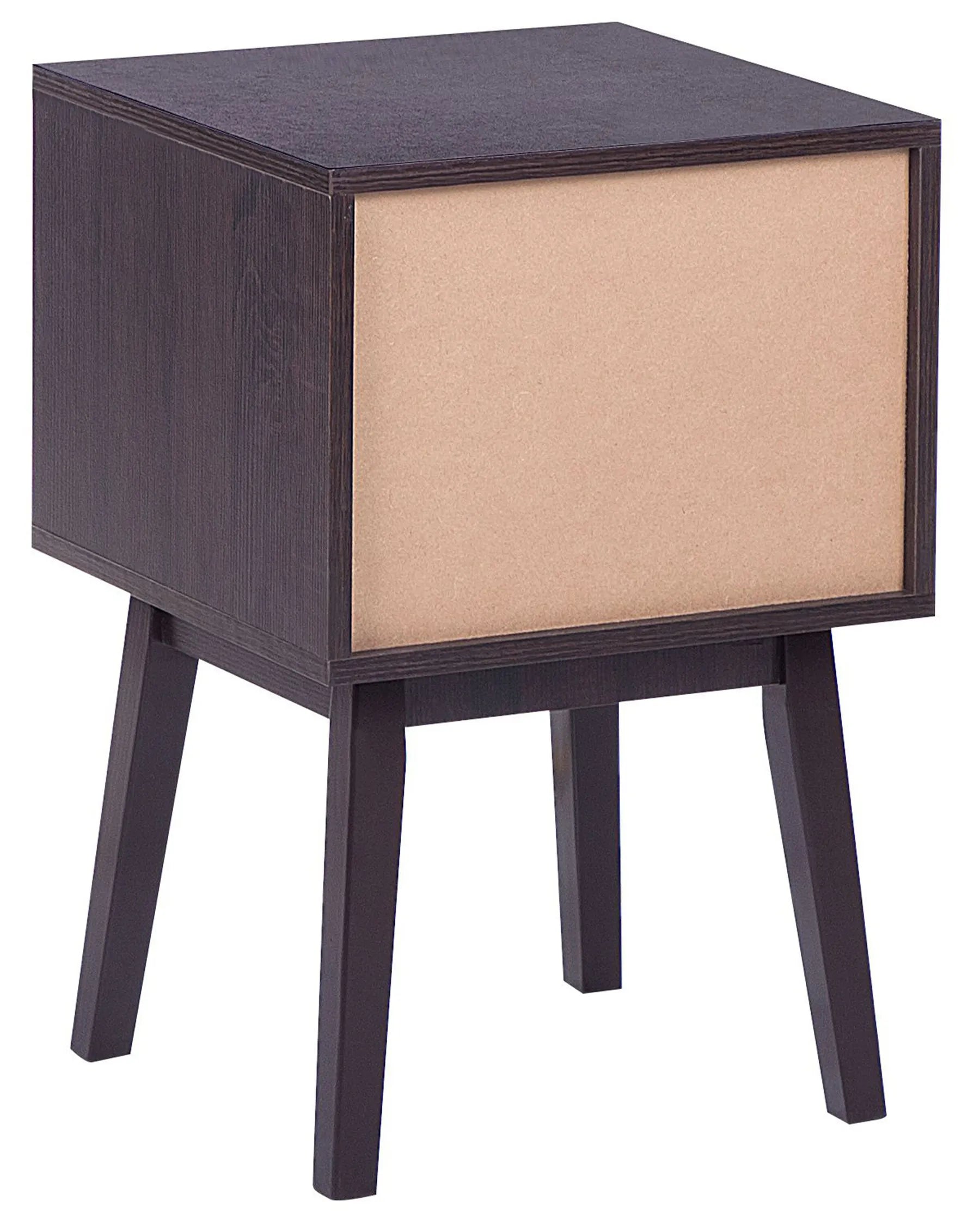 1 Drawer Bedside Table RODES Dark Brown