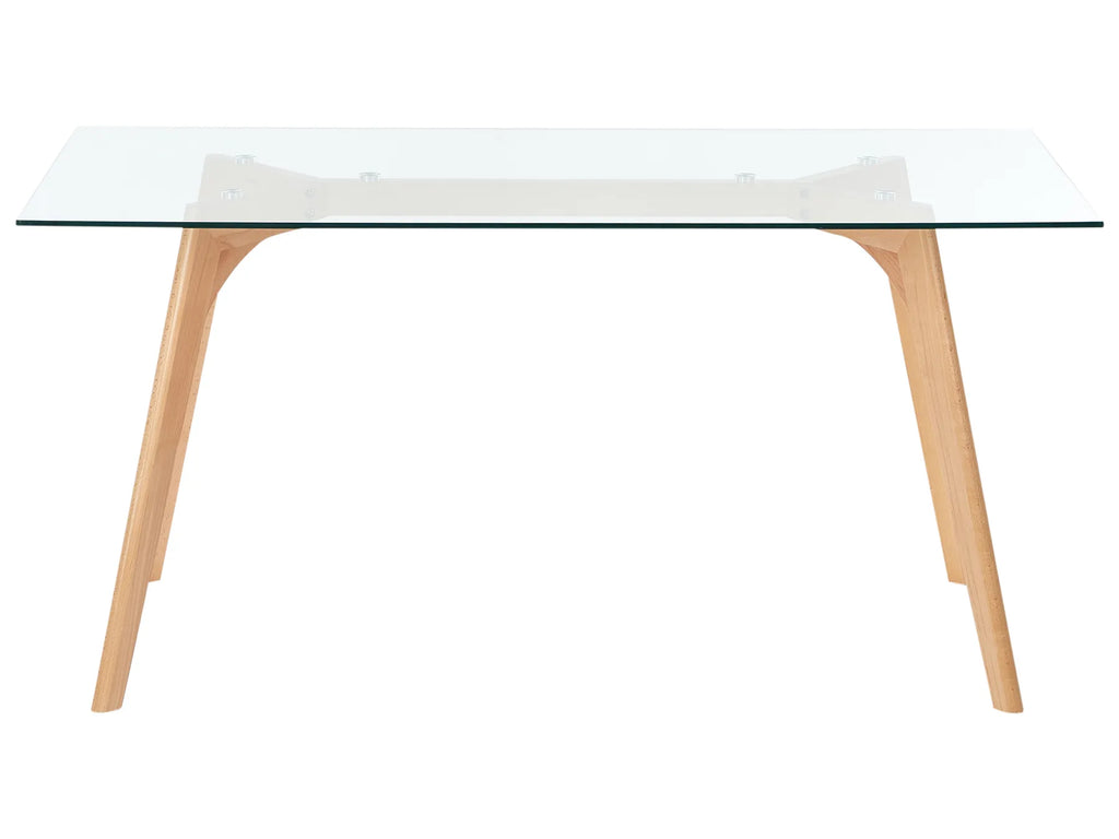 Dining Table HUDSON Transparent 160 cm 90 cm Tempered Glass