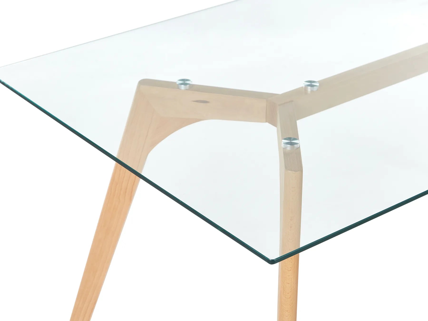 Dining Table HUDSON Transparent 160 cm 90 cm Tempered Glass