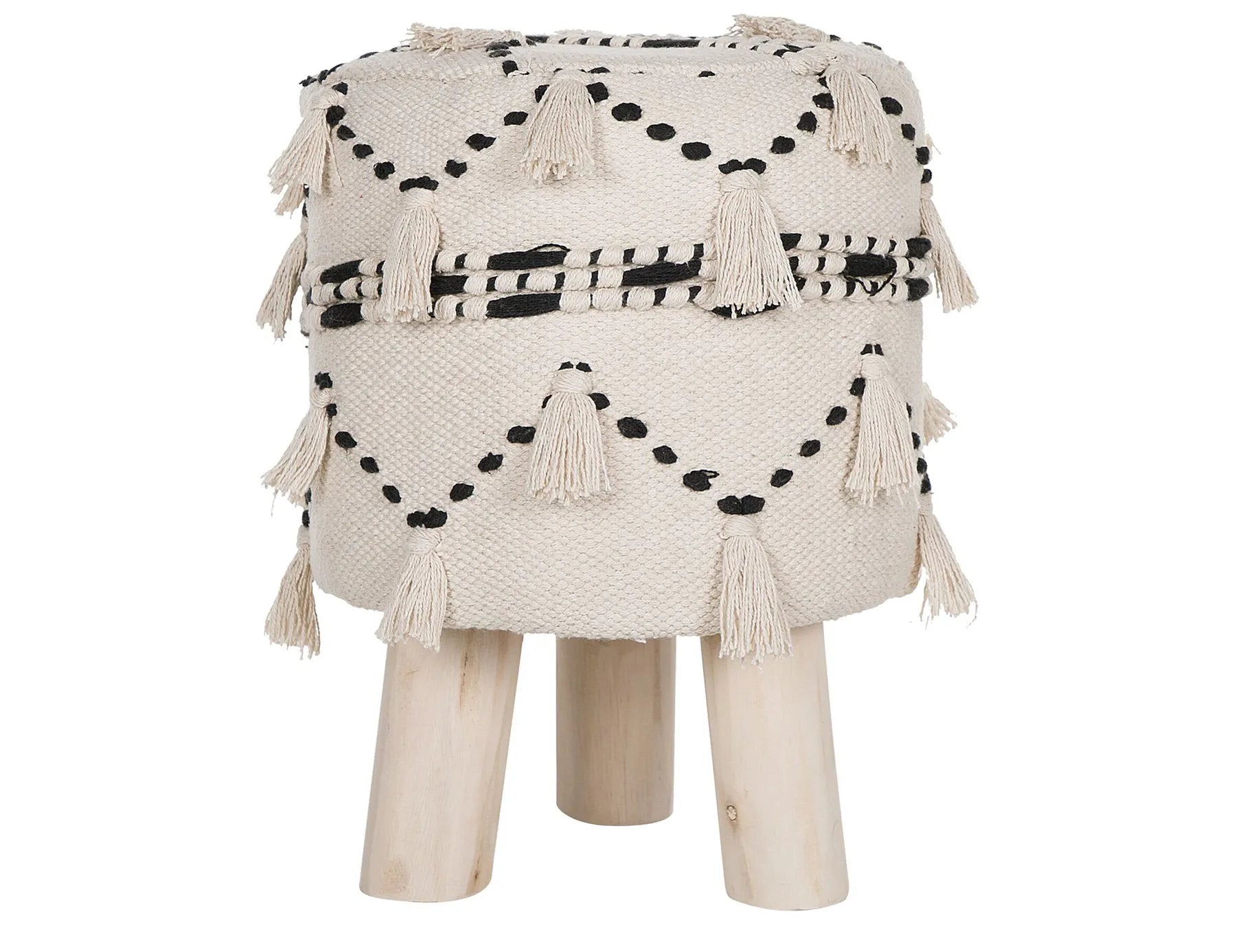 Footstool THONDI Cotton Beige