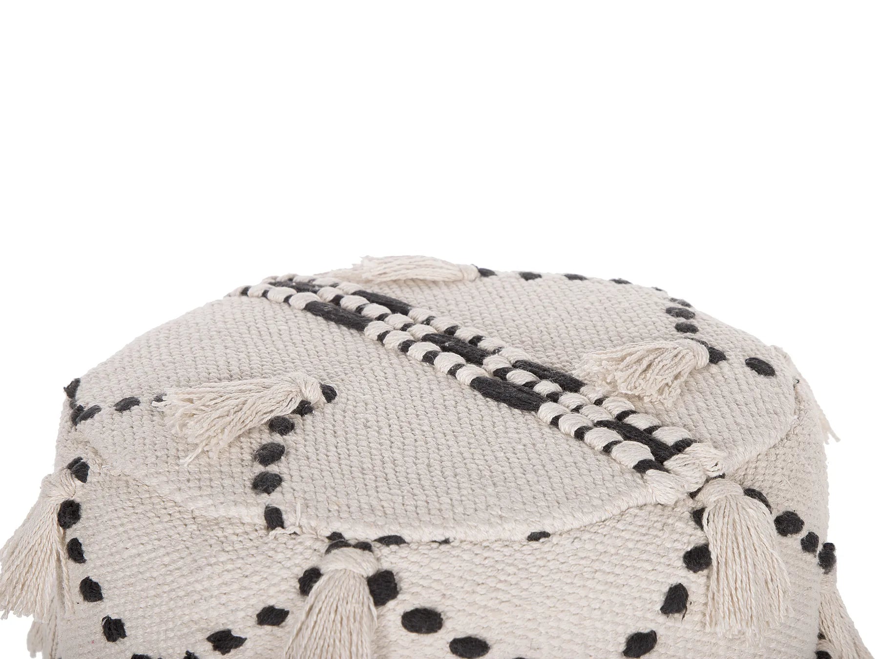 Footstool THONDI Cotton Beige