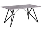 Dining Table BUSCOT Grey Concrete Effect 160 cm 90 cm