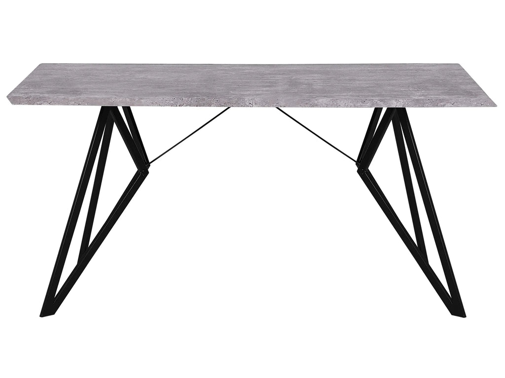 Dining Table BUSCOT Grey Concrete Effect 160 cm 90 cm