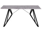 Dining Table BUSCOT Grey Concrete Effect 160 cm 90 cm