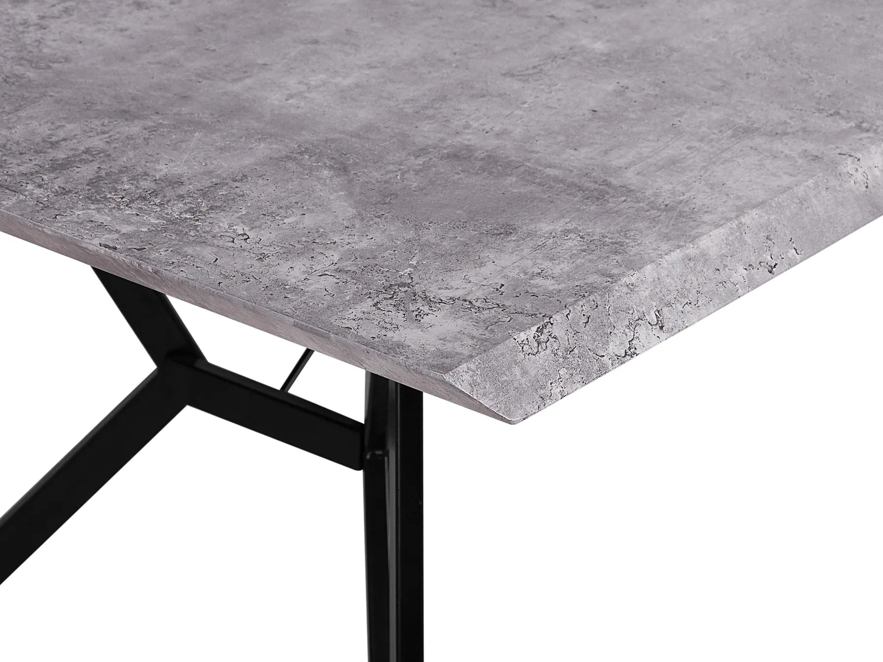 Dining Table BUSCOT Grey Concrete Effect 160 cm 90 cm