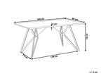 Dining Table BUSCOT Grey Concrete Effect 160 cm 90 cm