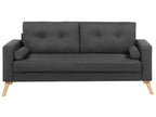 Sofa 2 Seater KALMAR Fabric Dark Grey