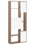 Shelving Unit GRADA 175 cm Dark Brown/ White