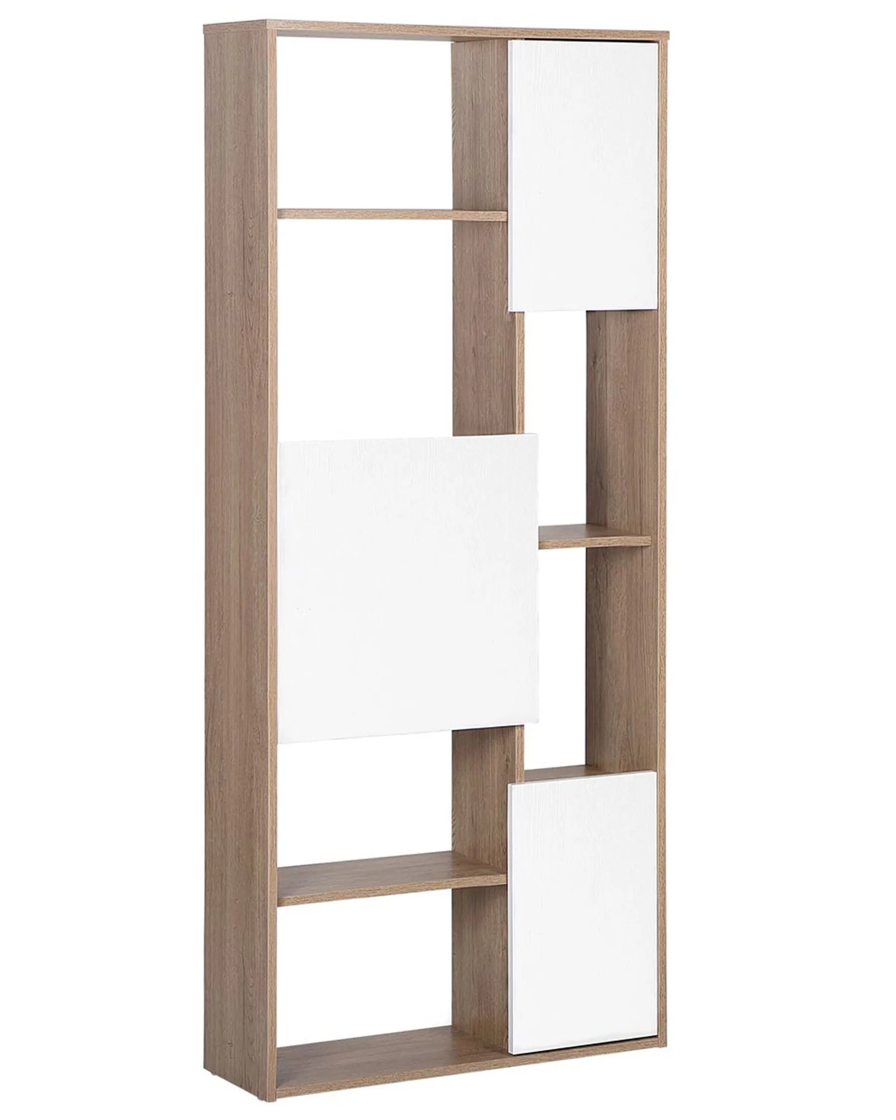 Shelving Unit GRADA 175 cm Dark Brown/ White