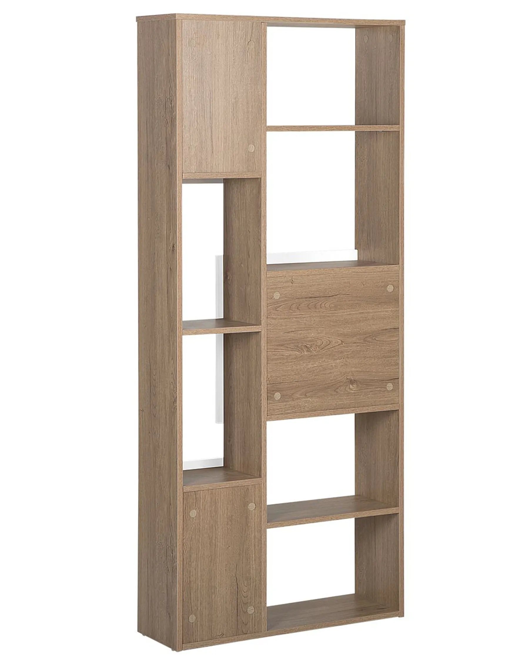 Shelving Unit GRADA 175 cm Dark Brown/ White