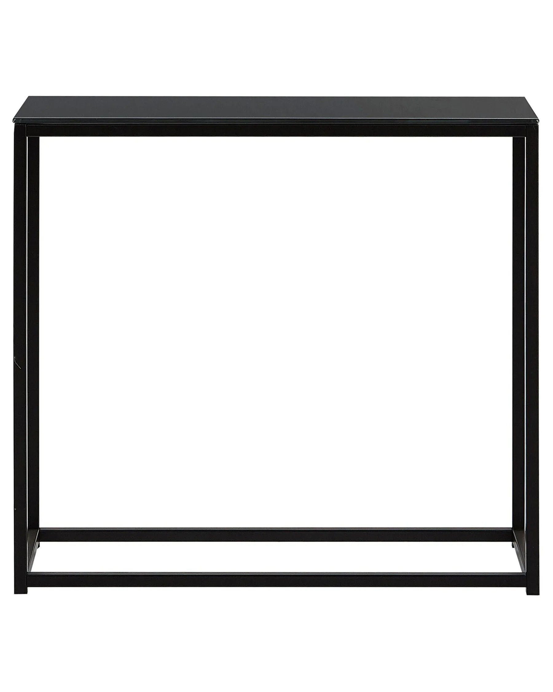 Console Table DELANO Tempered Glass Black
