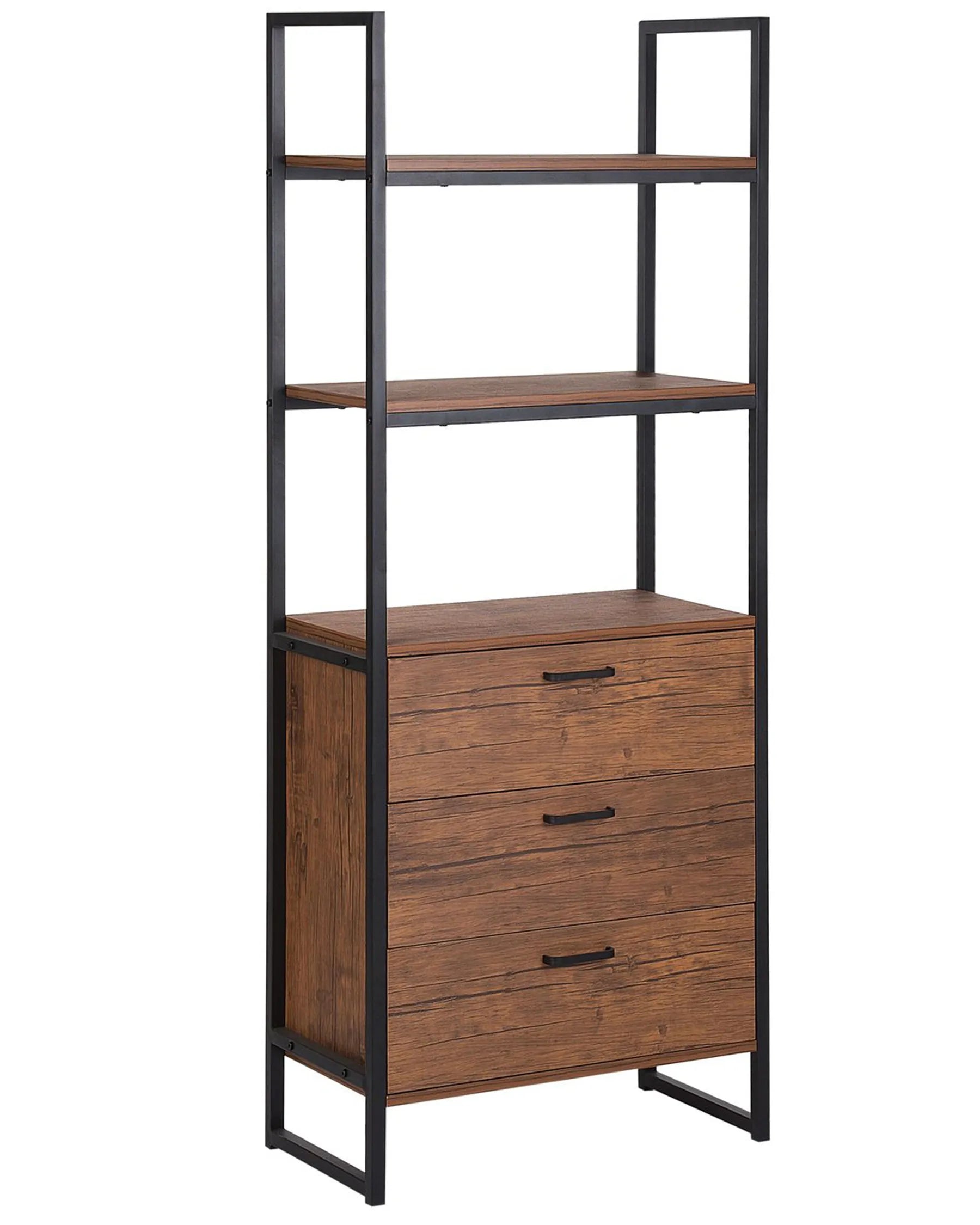 Shelving Unit TIFTON 158 cm Dark Brown