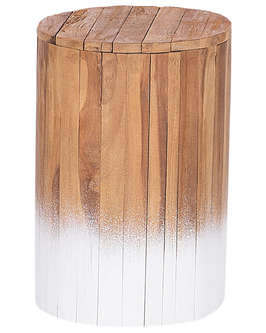 Side Table MOVAS Teak Wood Brown/ White