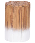 Side Table MOVAS Teak Wood Brown/ White