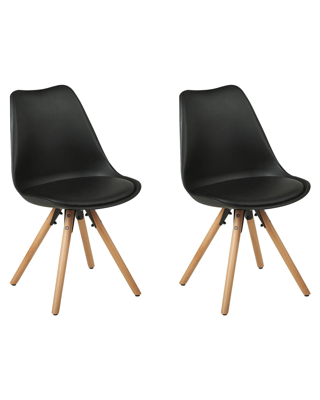 Set of 2 Dining Chairs Black